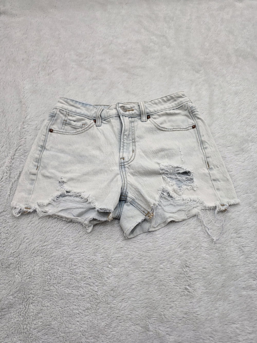 Old Navy Light Blue Distressed Denim Shorts